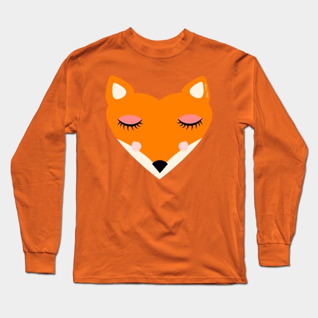 Cute Fox Long Sleeve T-Shirt by ellenaJ